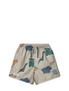 Duke Printed Board Shorts Badeshorts Beige Liewood