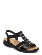 64580-00 Flate Sandaler Black Rieker