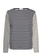 Soft Single Silke Tee Ls Tops T-shirts & Tops Long-sleeved Navy Mads N...