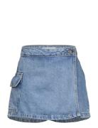 Denim Skort Bottoms Shorts Blue Mango