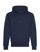 Tipped Hooded Sweatshirt Tops Sweat-shirts & Hoodies Hoodies Navy Fred...