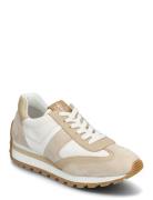 Dani Suede & Leather Sneaker Lave Sneakers Beige Lauren Ralph Lauren