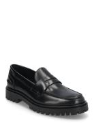 Aaron Penny Loafer - Black Polido Mokasiner Lave Sko Black Garment Pro...