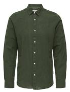 Onscaiden Life Ls Solid Linen Shirt Noos Tops Shirts Casual Green ONLY...