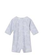 Matgoldie 3/4 Printed Suit. Grs Badedrakt Badetøy Blue MINI A TURE