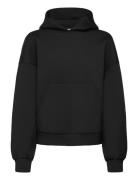 Over D Scuba Hoodie Tops Sweat-shirts & Hoodies Hoodies Black Weekday