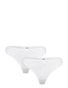 Pointelle Thong 2-Pack Stringtruse Undertøy White Weekday