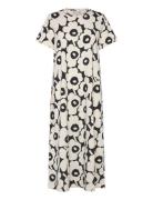 Pisteinen Unikko Knelang Kjole Black Marimekko