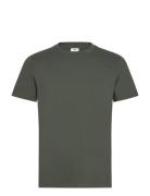 100% Cotton Slim-Fit T-Shirt Tops T-shirts Short-sleeved Green Mango