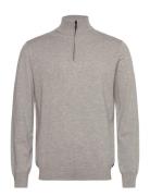 Half Zip Knit Tops Sweat-shirts & Hoodies Sweat-shirts Grey French Con...