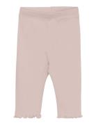 Leggings Rib Bottoms Leggings Pink Huttelihut