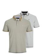 Jjepaulos Polo Ss 2Pk Mp Noos Tops Polos Short-sleeved Beige Jack & J ...