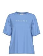 Slfvilja Ss Printed Tee W Noos Tops T-shirts & Tops Short-sleeved Blue...