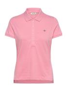 Slim Sheild Cap Sleeve Pique Polo Tops T-shirts & Tops Polos Pink GANT