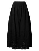 Slfdahlia Hw Ankle Broderi Skirt B Skirts Black Selected Femme