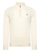 Merino John Zip Tops Knitwear Half Zip Jumpers White Morris