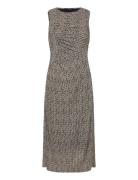 Shannon Ruched Midi Dress Knelang Kjole Brown French Connection