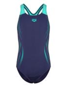 Girl's Arena Poseidonia Swimsuit Swim Pro Back Sport Swimsuits Navy Ar...