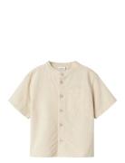 Nmmfaher Ss Shirt Tops Shirts Short-sleeved Shirts White Name It