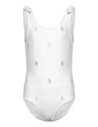 Polo Pony -Piece Swimsuit Badedrakt Badetøy White Ralph Lauren Kids