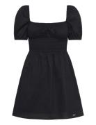 Tjw Cotton Voile Mini Dress Ext Kort Kjole Black Tommy Jeans