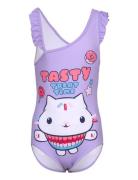 Swimsuit Badedrakt Badetøy Purple Gabby's Dollhouse