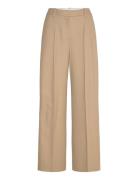 Elyn Bottoms Trousers Wide Leg Beige Reiss