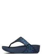 Lulu Glitter Toe-Thongs Flate Sandaler Blue FitFlop