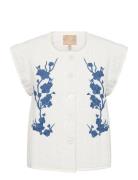 Cupom Waistcoat Tops Shirts Short-sleeved White Culture
