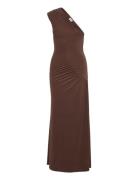 Jona Gathered Dress Maxikjole Festkjole Brown Twist & Tango