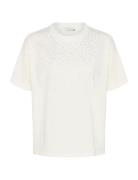 Kaberisa T-Shirt Tops T-shirts & Tops Short-sleeved Cream Kaffe