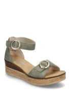 63780-52 Sko Wedge Green Rieker