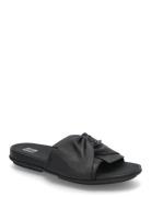 Gracie Soft-Twist Leather Slides Slippers Tøfler Black FitFlop