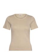 Otis-M Tops T-shirts & Tops Short-sleeved Beige MbyM