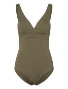 Rivero Wirefree Plunge T-Shirt Swimsuit Badedrakt Badetøy Green Femile...
