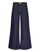 Low-Rise Wide Leg Jeans With Belt Bottoms Jeans Wide Blue Mango