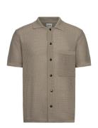 Sdpetri Ss Tops Knitwear Short Sleeve Knitted Polos Beige Solid
