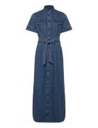 Ss Maxi Western Dress Maxikjole Festkjole Blue Lee Jeans
