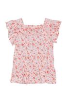 T-Shirt Ss Aop Tops T-shirts Sleeveless Pink Minymo