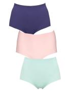 Seamless Maxi 3-Pack Lingerie Panties High Waisted Panties Multi/patte...