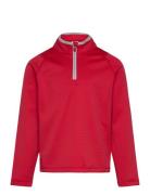 Boys Waffle Fleece 1/4 Zip Sport Fleece Outerwear Fleece Jackets Red P...