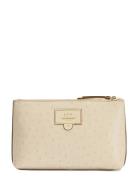 Solaio Linen Printed Ostrich Toalettveske Cream ATP Atelier
