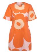 Pehmeys Unikko Kort Kjole Orange Marimekko