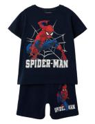 Nmmmus Spider Ss Nightset Mar Pyjamas Sett Navy Name It