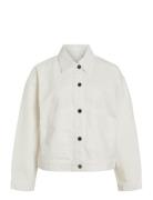 Vipal L/S Denim Jacket/Bfs Dongerijakke Denimjakke White Vila