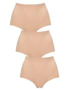 Seamless Maxi 3-Pack Lingerie Panties High Waisted Panties Cream Missy...