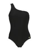 Swimsuit Alyssa Wavy Badedrakt Badetøy Black Damella Of Sweden