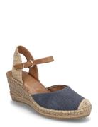 Women Sling Sko Wedge Grey Tamaris