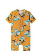 Sunproof Overall, Atlantti Sport Swimsuits Orange Reima