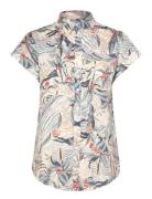 Relaxed Fit Print Short-Sleeve Shirt Tops Shirts Short-sleeved Multi/p...